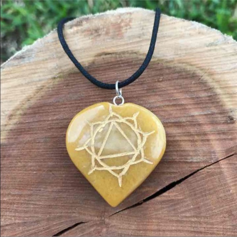 Solar Plexus (Third) Chakra Heart Pendant